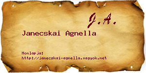 Janecskai Agnella névjegykártya